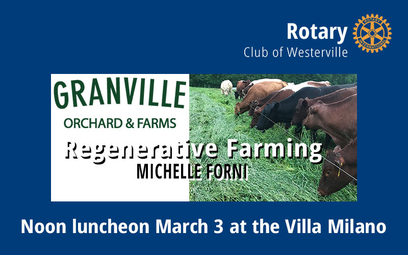 Michelle Forni to discuss Regenerative Farming at March 3 luncheon